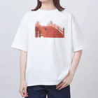 Amiの狐の手毬唄 太鼓橋と狛狐 オーバーサイズTシャツ