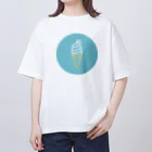 marinaのソフトクリーム（neon mint circle） Oversized T-Shirt