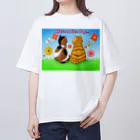 Lily bird（リリーバード）の仲良し猫さん 英語ロゴ付き オーバーサイズTシャツ