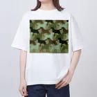 onehappinessのラブラドールレトリバー　迷彩柄 Oversized T-Shirt