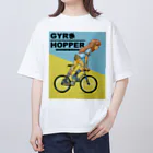 nidan-illustrationのGYRO HOPPER (inked fixie girl) オーバーサイズTシャツ