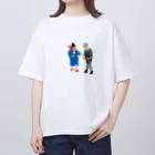 Yuka。のおばあちゃんおじいちゃん オーバーサイズTシャツ