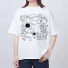 Illustrator イシグロフミカのBOOKCATCOFFEE オーバーサイズTシャツ