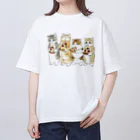 mofusandのみよーんピザ オーバーサイズTシャツ