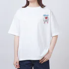 Lily bird（リリーバード）の変身！水浴び白文鳥 ロゴ入り② Oversized T-Shirt