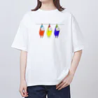 くらきち ONLINE SHOPのねこタイツの洗濯 サイケデリック オーバーサイズTシャツ