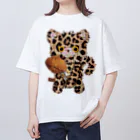 NK gallery☆ノラリクラリのNK_チキン好きな鍵猫(ヒョウ) Oversized T-Shirt