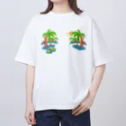 スロータイプ書店 Slowtype Booksのゆるスカ パームツリー 180 Oversized T-Shirt