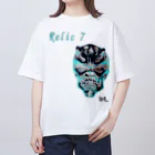 Relic7のRelic 7　二角鬼スカル Oversized T-Shirt