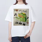 KIYOKA88WONDERLANDのピアノかっぱくん Piano Kappa-kun オーバーサイズTシャツ