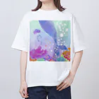 白虹のあわのまにまに/あおむらさき オーバーサイズTシャツ