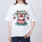 イラスト MONYAAT のCT61HAPPY BRITHDAY  Oversized T-Shirt