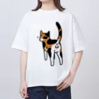 Riotoのねこけつω（三毛猫） オーバーサイズTシャツ