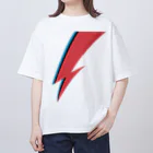 DRIPPEDのLIGHTNING BOLT -GLAM ROCK MAKE UP- オーバーサイズTシャツ