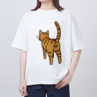 Riotoのねこけつω（茶トラ） オーバーサイズTシャツ