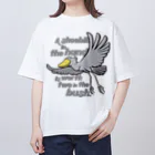 あまざけ屋の空飛ぶハシビロコウ Oversized T-Shirt