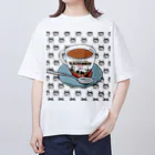 小野寺 光子 (Mitsuko Onodera)の香港「黑白貓杯」シリーズ オーバーサイズTシャツ