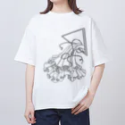 yamayamahanabanaのフリルを吐くデルタ オーバーサイズTシャツ