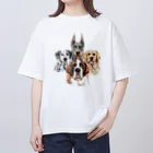 SANKAKU DESIGN STOREの賢くて優しい、大きい犬たち。 オーバーサイズTシャツ