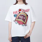 イラスト MONYAAT のHEY YOU!*釣れたかもA* オーバーサイズTシャツ