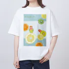 小桜森のラブバとフルーツ（白地用） オーバーサイズTシャツ