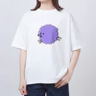 Misato Ugai illustration shopのInuuu - fluffy dog オーバーサイズTシャツ