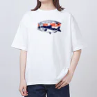 イラスト MONYAAT のサーモン サモタンの夢    ちいさめ Oversized T-Shirt