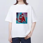 空飛ぶ猫 sakuuのドヤ顔の文鳥さん オーバーサイズTシャツ