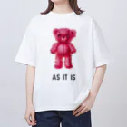 cocoartの雑貨屋さんの【As it is】（桃くま） オーバーサイズTシャツ