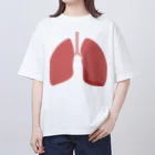 8anna storeの人体のなぞ。ピカピカピンクの肺。 Oversized T-Shirt