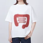 8anna storeの人体のなぞ。ぴかぴかピンクの大腸。 Oversized T-Shirt