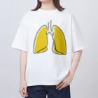 8anna storeの人体のなぞ。シンプルな肺。 Oversized T-Shirt