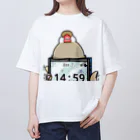 Lily bird（リリーバード）の「小鳥が眠りたがってるんだ」（シナモン文鳥） オーバーサイズTシャツ