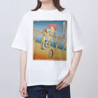 nidan-illustrationの"双輪車娘之圖會" 2-#1 オーバーサイズTシャツ