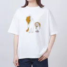 shimeji_omuのネコとメンフクロウ Oversized T-Shirt