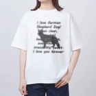 onehappinessのジャーマン・シェパード・ドッグ オーバーサイズTシャツ