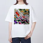 ﾄﾙｺﾞﾚのなみなみコラージュ　花2 Oversized T-Shirt