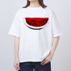 ヨープキャンが気になったのすいか -watermelon- 切 Oversized T-Shirt