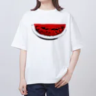 ヨープキャンが気になったのすいか -watermelon- 切 オーバーサイズTシャツ