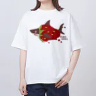 さかたようこ / サメ画家の苺ととろけるおサメさん | TOROKERU SHARK Strawberry オーバーサイズTシャツ