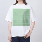 ヨープキャンが気になったの魚玉模様 グリーン Oversized T-Shirt