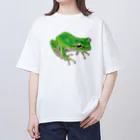 森図鑑の[森図鑑]アマガエル オーバーサイズTシャツ