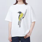 森図鑑の[森図鑑]キセキレイ Oversized T-Shirt