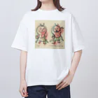 田中ひろみ(usagitv)のゆる仏画「仁王」 オーバーサイズTシャツ