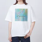 chocosshi shopのつらなりねこ オーバーサイズTシャツ