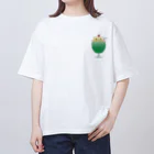 ぽちのやのメロンニャンコクリームソーダ(ワンポイント) Oversized T-Shirt