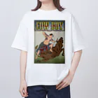 nidan-illustrationの"cow boy"(武者絵) #1 オーバーサイズTシャツ