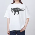 segasworksのAmargasaurus（白黒） オーバーサイズTシャツ