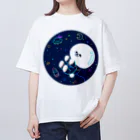 甘漏り屋の宇宙遊泳ビション オーバーサイズTシャツ