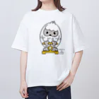 イラスト MONYAAT のはいきんりょくチェック L オーバーサイズTシャツ